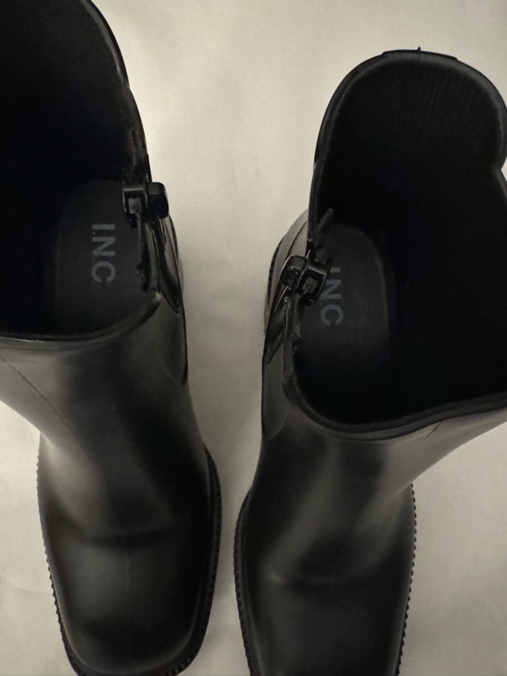 INC Womens Black Cushioned Eadin Round Toe Dress Boots Shoes 9M - Picture 2 of 9